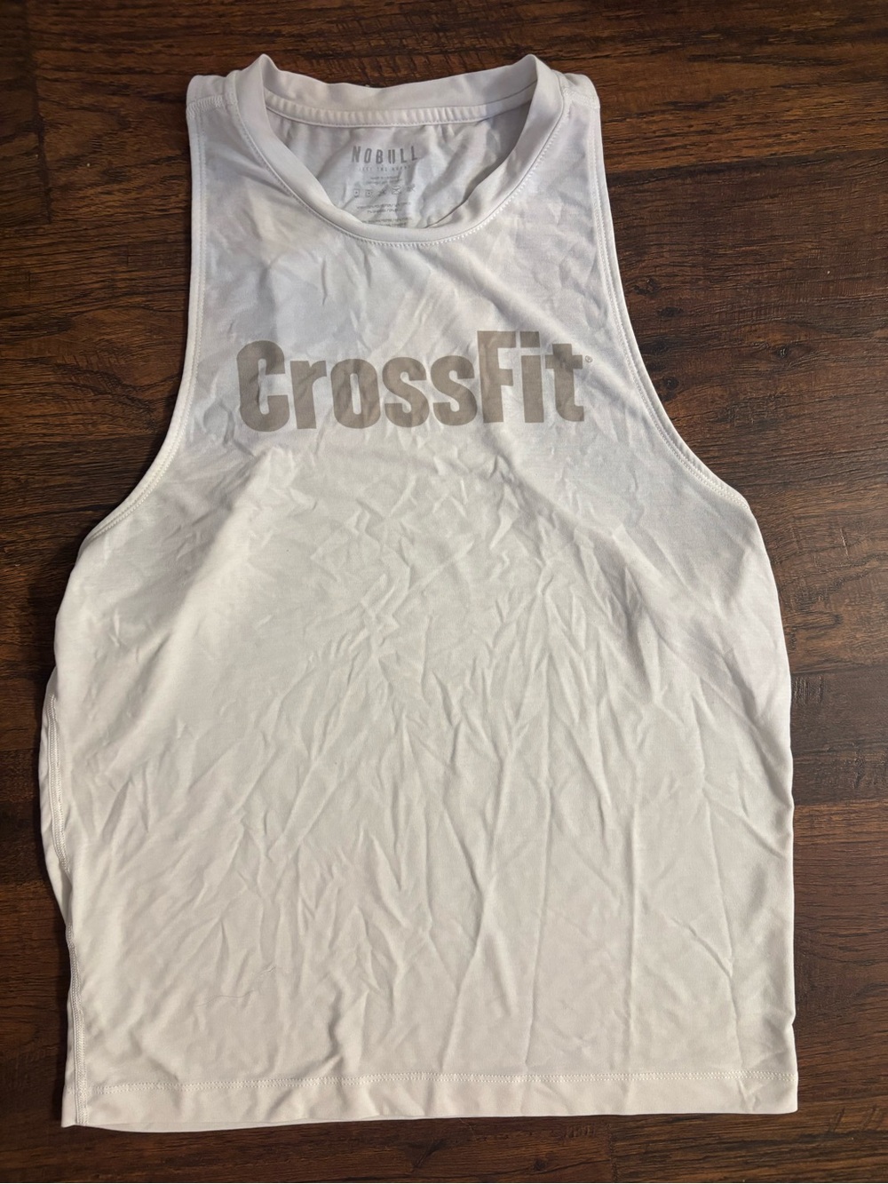 NOBULL White CrossFit Graphic Tank Top - Womens Training Muscle Tee Small